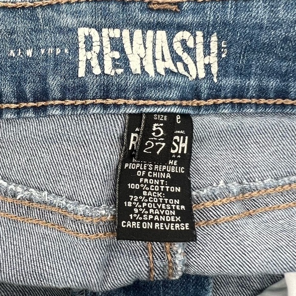 Rewash Distressed Rough Hem Skinny Jeans Size 27 Women’s - Picture 2 of 4